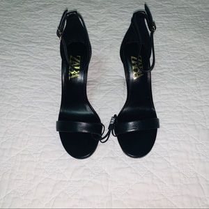 Black ZARA Heeled Sandals